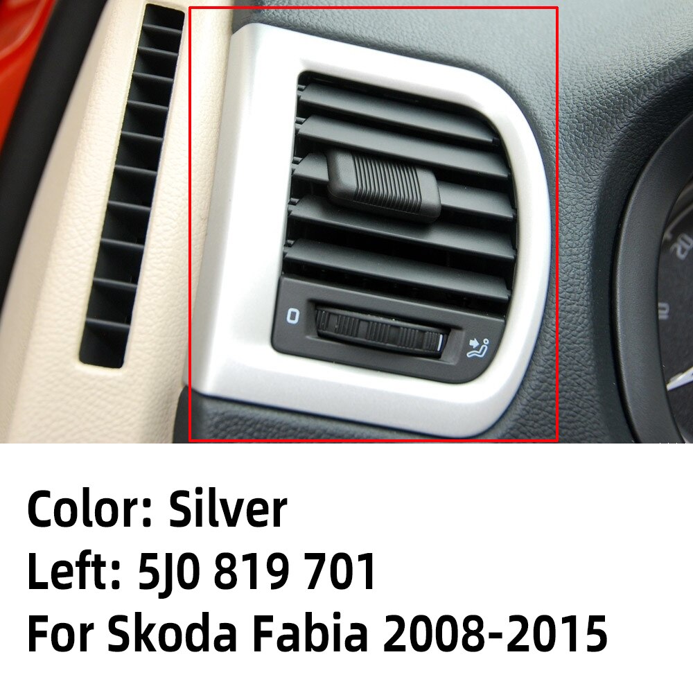 Rejilla de ventilación de aire acondicionado para salpicadero de coche Skoda Fabia 2 MK2 Roomster , 3 colores, 5J0820951E 5J0819701 5J0819702: H