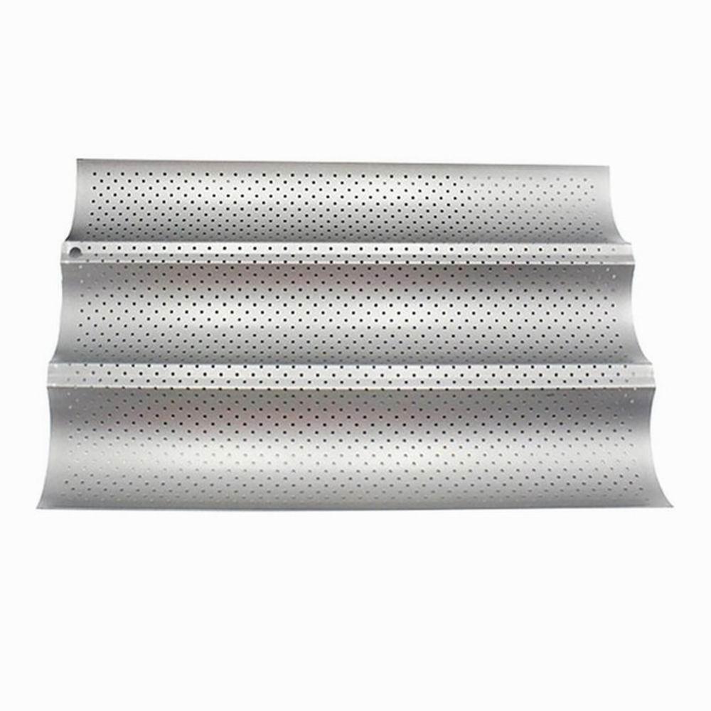 Tarttumaton rei'itetty patonkipannu 16 x 10cm ranskalaisen leivän leivontaan 3 leipää leivinmuotti paahtoleipä leivinpelti herkullinen