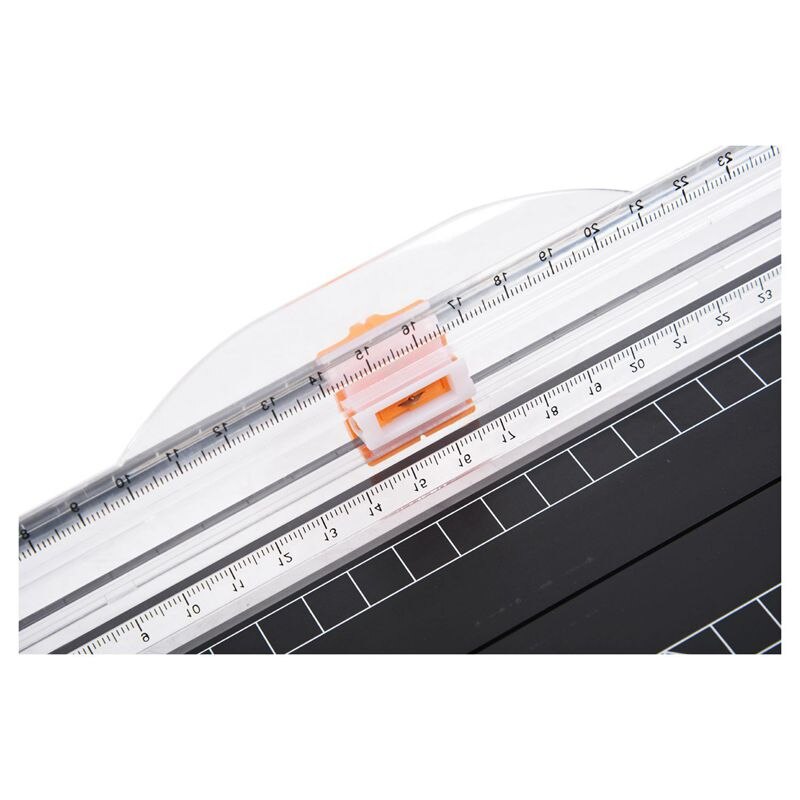 Jielisi 12 Inch A4 Paper Cutter Trimmer Zwart-Oranje Met Multi-Functie * Automatische Beveiliging Safeguard Wanneer Snijden *