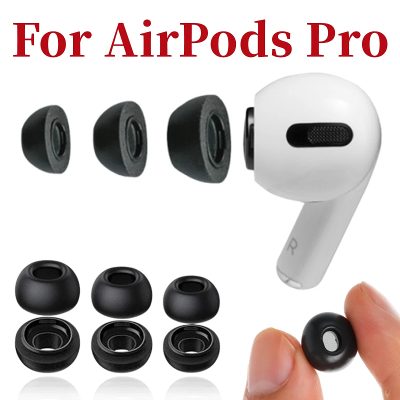 1/3 paires d'embouts d'oreille en mousse à mémoire de forme pour AirPodsPro, réduction du bruit, manchon de protection, embout d'oreille de remplacement pour Apple Air Pods Pro