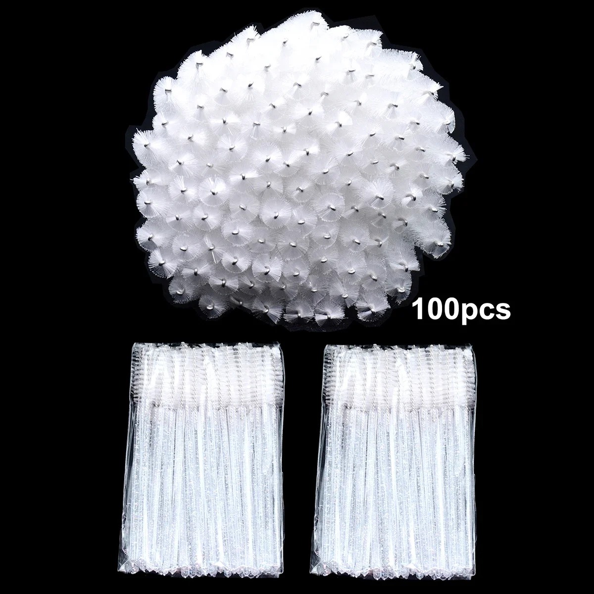 100 pçs escovas de cílios descartáveis carretéis micro lash rímel varinhas pentes atacado para extensão de cílios maquiagem ferramentas cosméticas