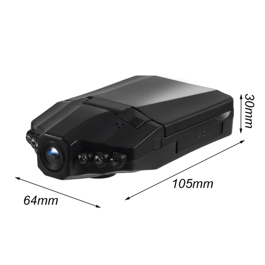 2.5 tommer fuld  hd 1080p bil dvr køretøjskamera bærbar videooptager dash cam infrarød nattesyn top