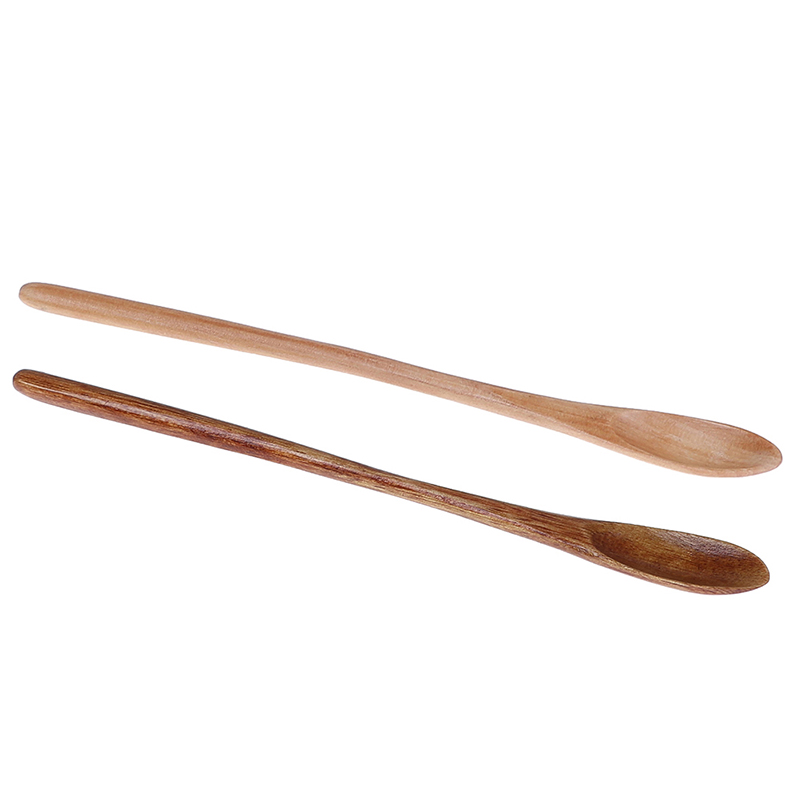 Cucharas de madera de 15,5 cm para cocinar, cuchara de miel, servidor, té, café, cuchara agitadora
