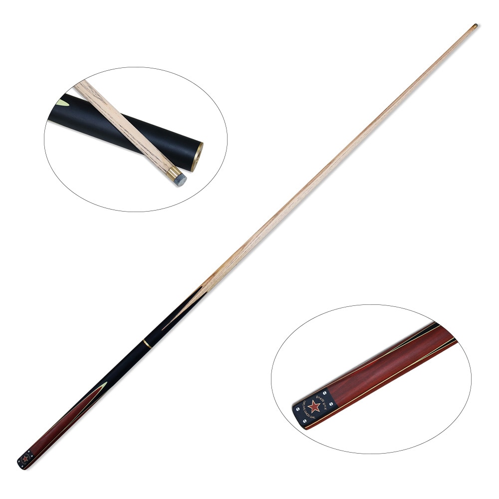 3/4-pc ash wood snooker cue, 9/10/mm tip, 17-20oz