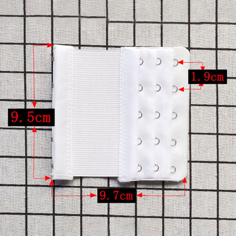 Women Bra Strap Extender 3 Rows 5 Hooks Bra Extenders Clasp Strap Sewing Tools Soutien Gorge Invisible Intimates Accessorie W3: white