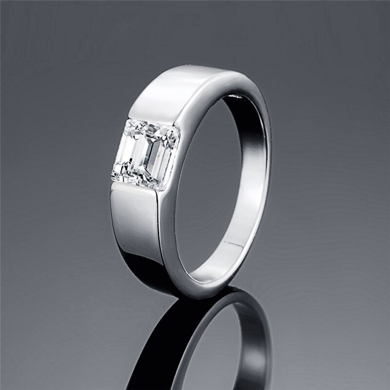 Wedding Rings For Men Women Pure Silver 925 Ring With Big Zirconia Wedding Band Engagement Jewelry Accessories Bague Anillo