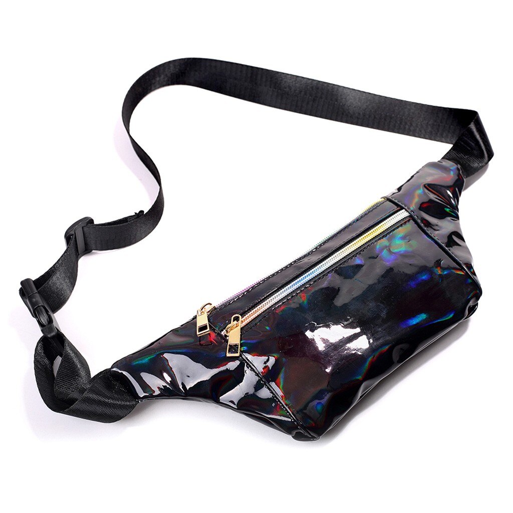 Regenboog Sequin Bag Rits Schouders Pailletten Taille Tas Vrouwen Fanny Packs Borst Tassen Telefoon Tas Sport Taille Zakken G3