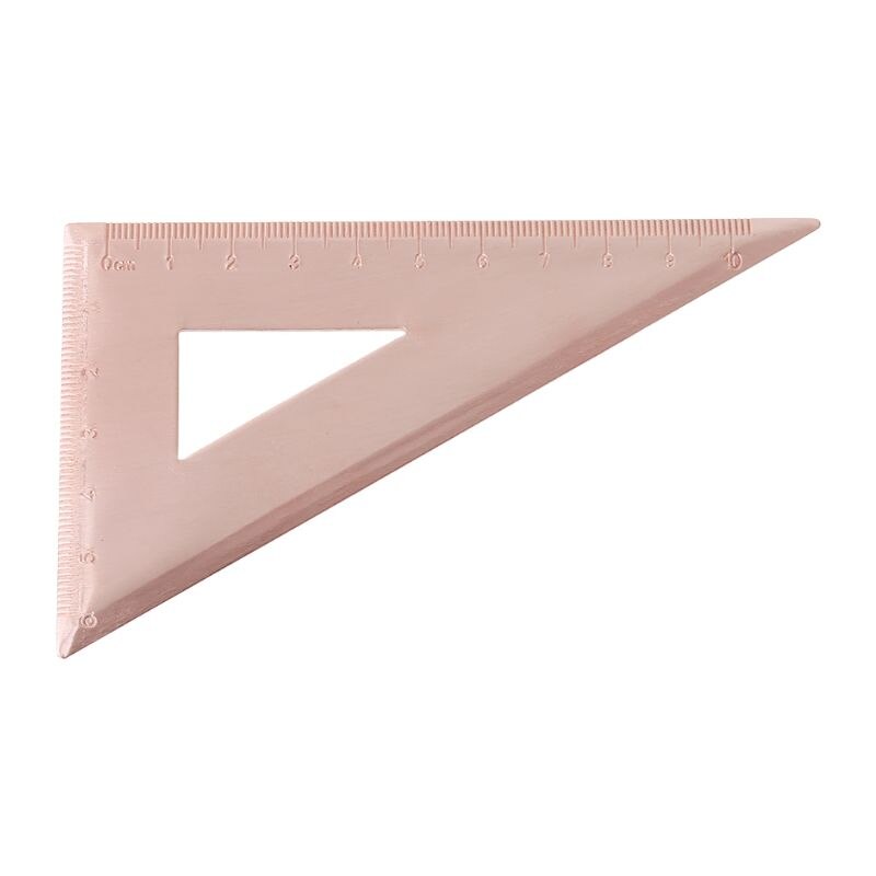 Retro Copper Triangle Ruler Right Angle Drawing Measurement Math Geometry Tool Stationery For Students