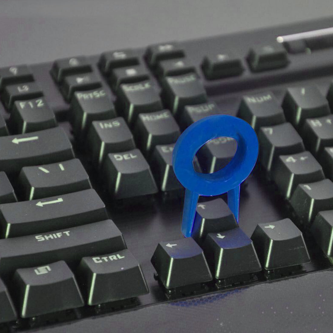 Extracteur de clé clavier mécanique capuchon de clé de clavier capuchon de clé rond outil de fixation extracteur de clé dissolvant couleur aléatoire noir ou bleu