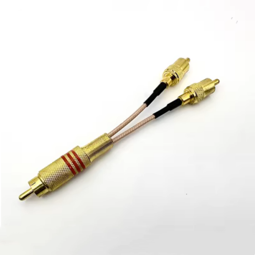 Cable de Audio RCA de 3 vías, 1 macho a 2 hembra, adaptador divisor RCA Y para amplificador de altavoz, sonido RCA a 2X 3X RCA macho hembra