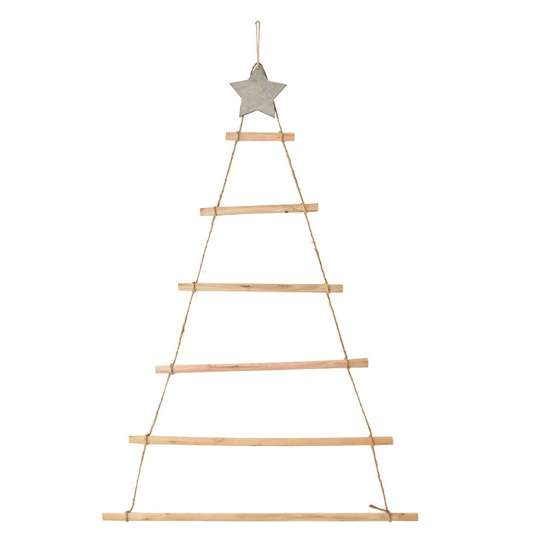 Nordic Stijl Diy Houten Kerstboom Kunstmatige Nep Kinderen Ornamenten Muur Opknoping Decoratie Voor Thuis Nieuwjaar: -ND
