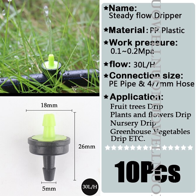 10 ~ 300Stck Garten Bewässerung Sprinkler 4L 8L 10L 20L 30L Fluss Wasser sparen Tropf Kunststoff FruitTree Gemüse Bewässerung strahler