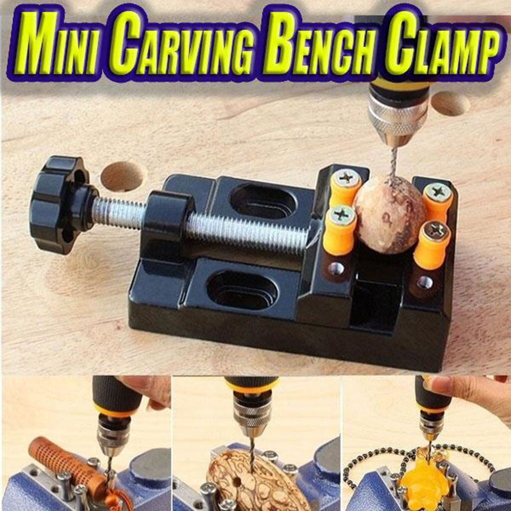 1pc svart käft bänkklämma miniborrpress skruvstäd mikroklämma platt skruvstäd gör-det-själv-handverktyg carving bänkklämma borr universal jan 10th