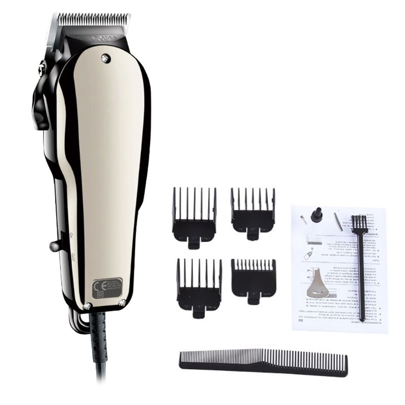 Men Electric Trimmer Vintage Hair Style Haircut Machine Barber Clippers: Silver