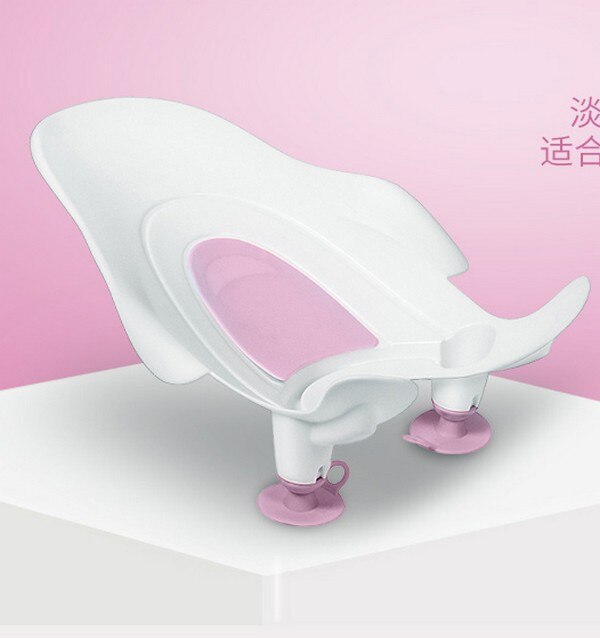 Bañera para bebés soporte de lavado para bebés soporte de asiento de baño para bebés Asiento de baño inteligente para bebés y bidé con almohadilla de silicona: Rosa