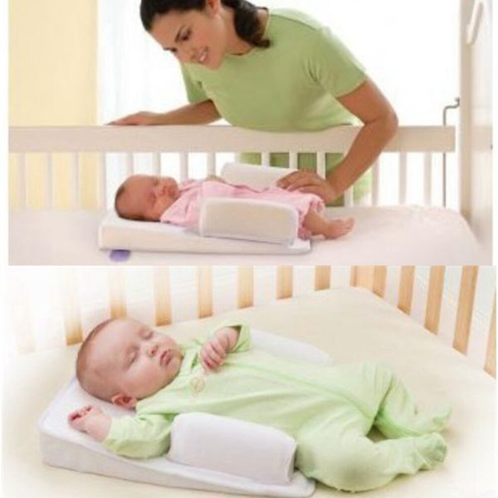 Baby sovepositioneringspude anti -rulle sovemåtte sikkert hoved ryg talje støtte madras soveposition seng rullepude