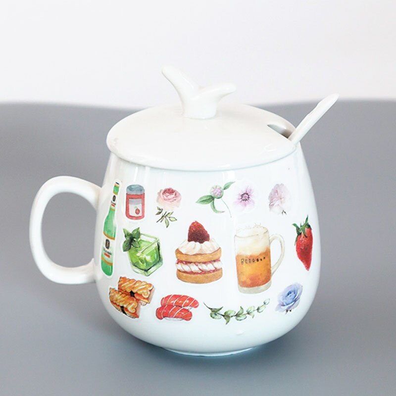 3Sheets Dessert Cake Stationery Stickers Food Gourmet Travel Cute Decorative Stickers Set Scrapbooking Diary Planner DIY Phone