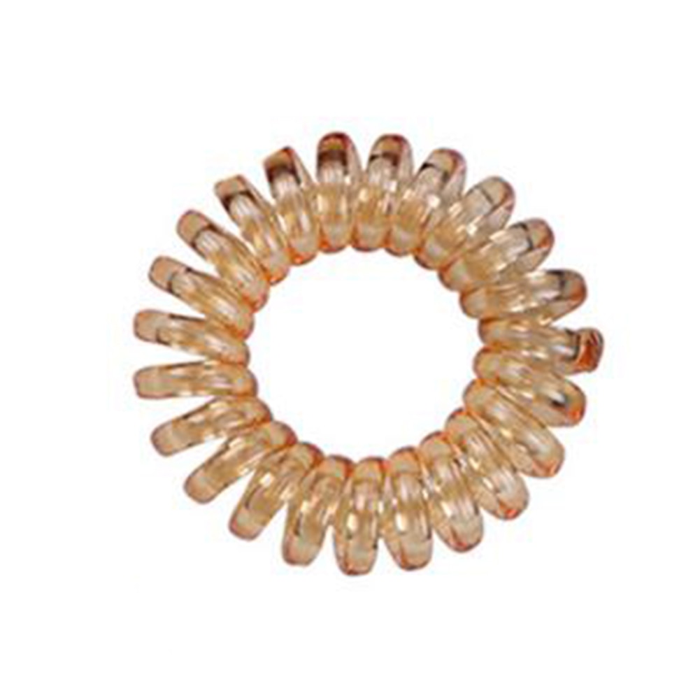 Bandeau élastique transparent pour cheveux, 1 pièce, pour femmes, en spirale, corde de téléphone, accessoires pour cheveux: Orange