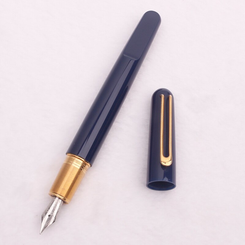 Stylo à bille de luxe MB M rouge en résine précieuse, Gel d'encre noire, recharge sans capuchon, meilleurs stylos à plume avec fermeture à capuchon magnétique: blue gold