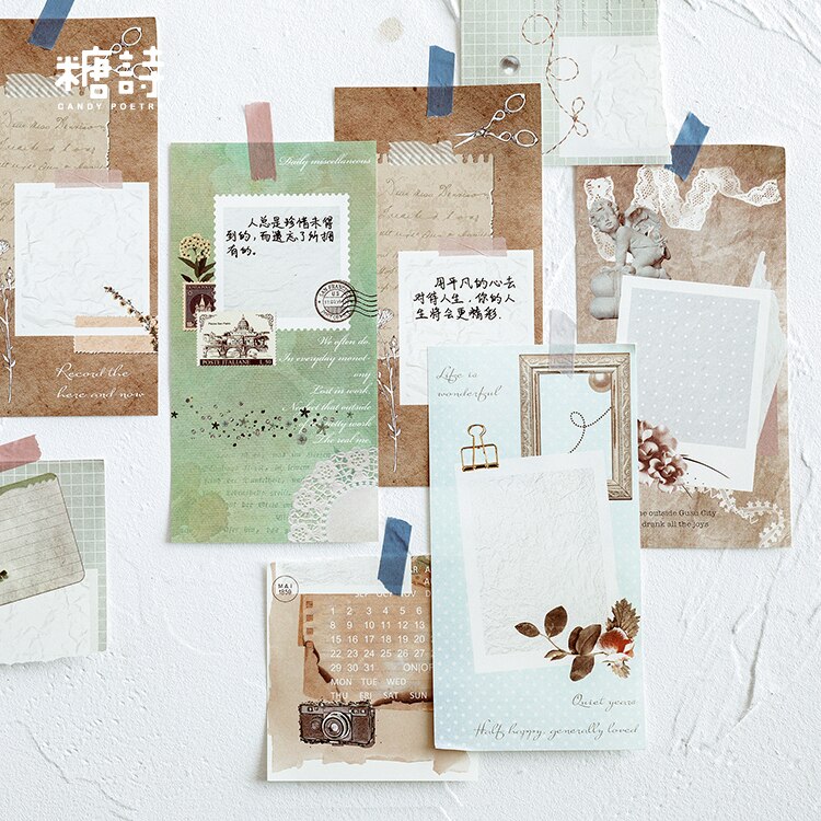 Retro Engels Poëzie Bloem Plant Bureau Wekelijkse Planner Memo pad Sticky Notes Stickers Papier Briefpapier Te Doen Lijst Kantoorbenodigdheden