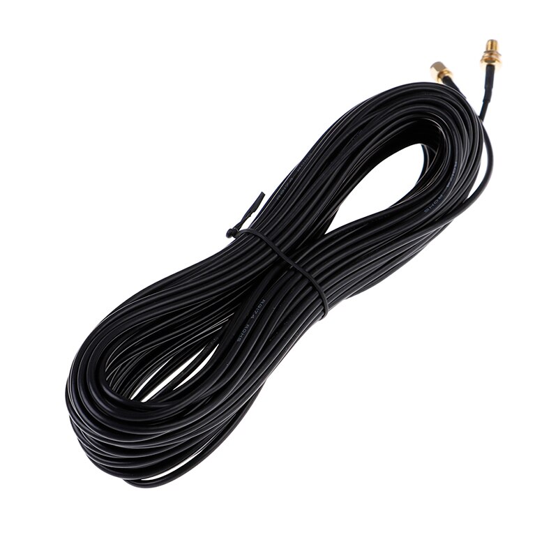 20m Pure Copper Gold Plated Cables Male to Female Antenna RG174 RP-SMA Extension Cable Wire WiFi Wi-Fi For Router Wlan