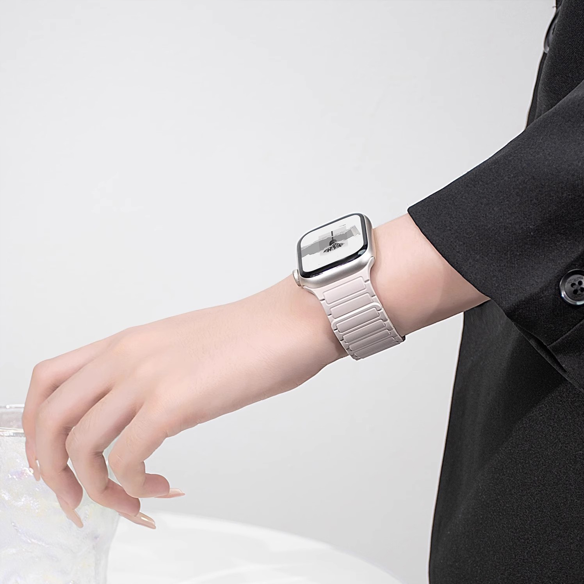 Magnetarmband für Apfel Uhr Band 45 mm 44 mm 40 mm 46 mm 41 mm 42 mm 38 Silikonarmband iWatch Serie 8 7 6 Se 9 10 Ultra 2 49 mm