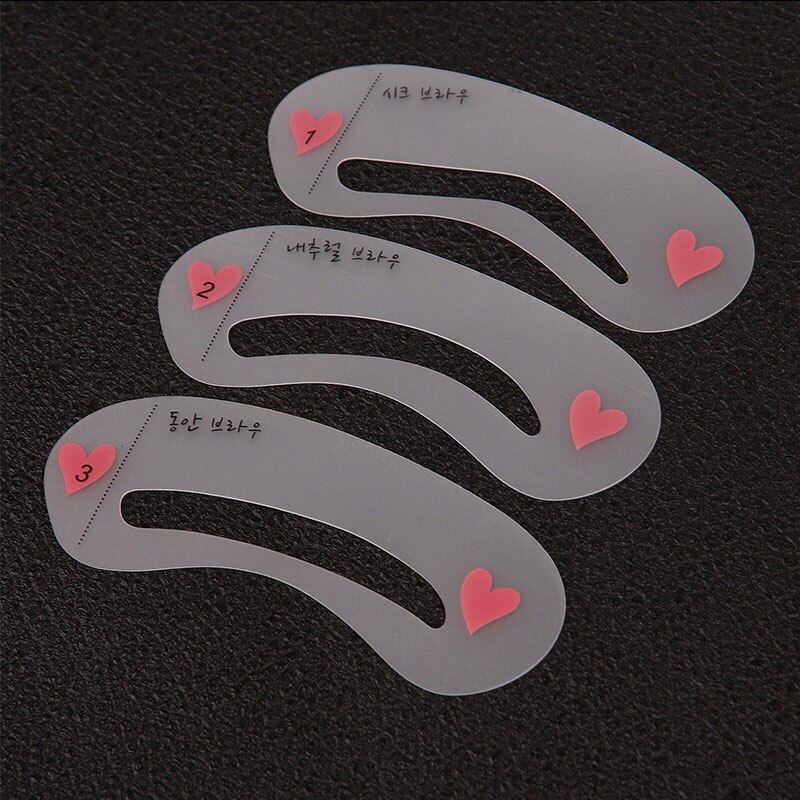 3/6Pcs Herbruikbare Wenkbrauw Stencils Diy Beauty Grooming Wenkbrauw Sjabloon Card Makeup Extra Accessoires Brow Diy Gereedschap