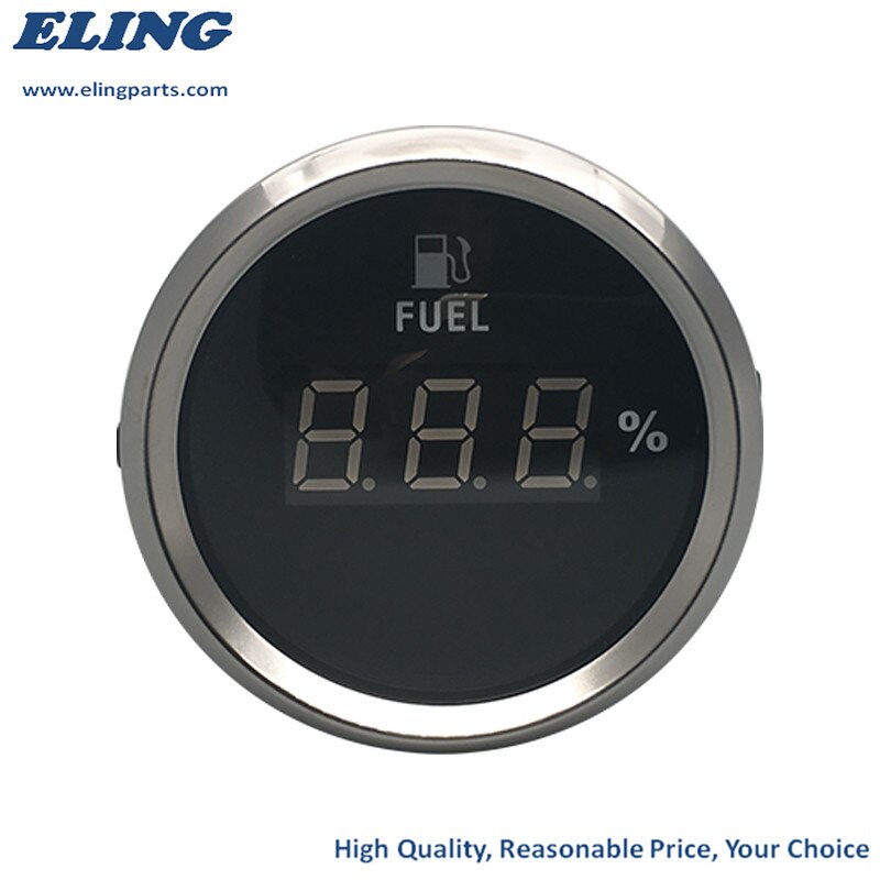 KUS Gerechtvaardigd oliepeil brandstof meter indicator 0-190 ohm met achtergrondverlichting 12/24 V 52 mm