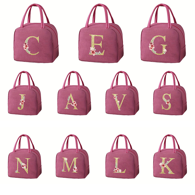 Teddybeer Letter Bento Tas, Oxford Doek Waterdicht Materiaal Geïsoleerde Lunchbox Tas, Kantoormedewerker, Studenten Lunchtas: Optie 8 / Blauw