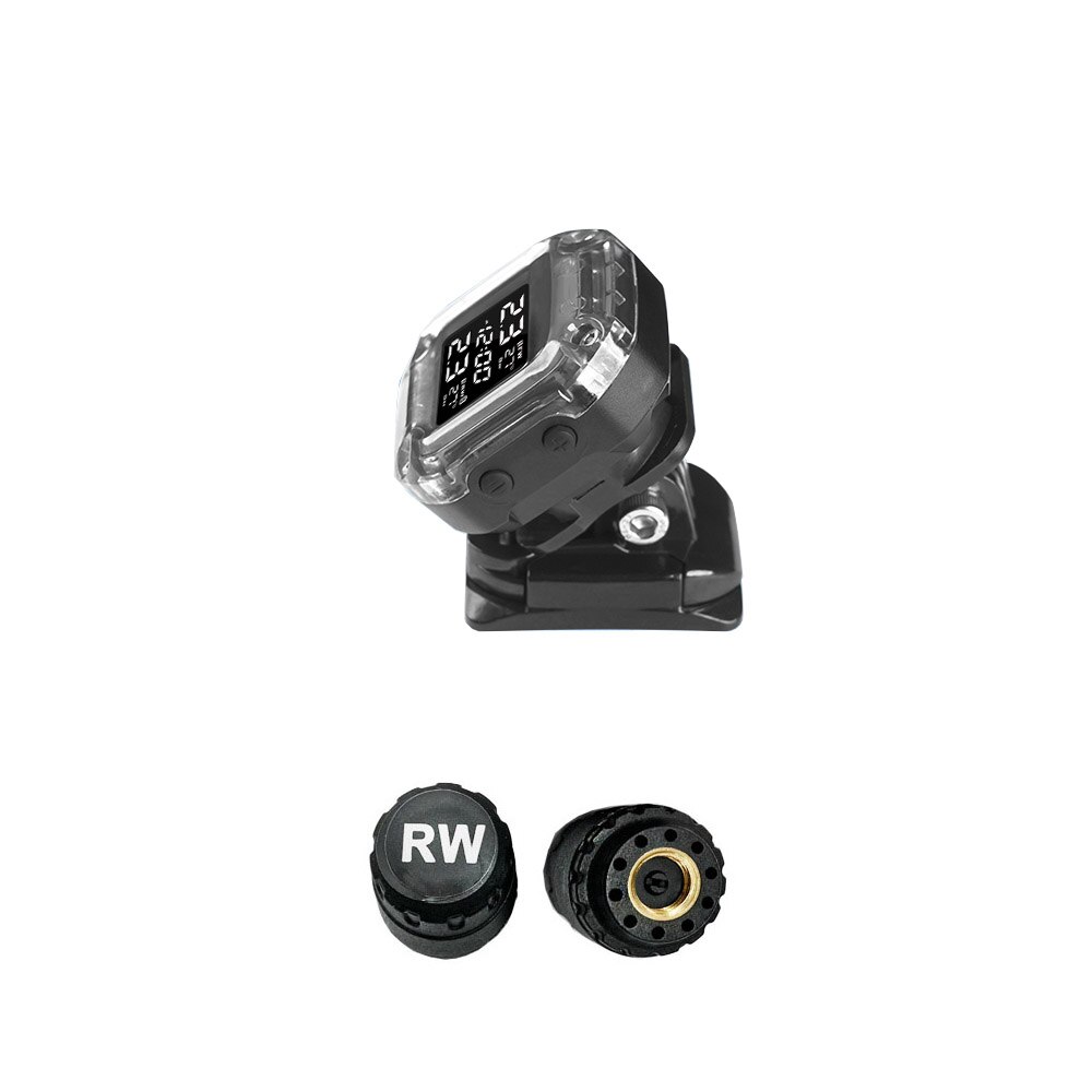 Motorcykel dæktryk monitor vandtæt lcd digital skærm magnetisk hurtig opladning auto alarm moto dæktryk tpms sensor