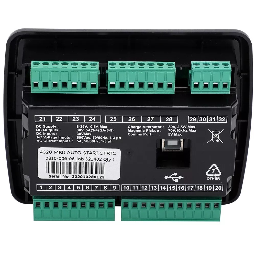 DSE4520 Generator Controller MKII Auto Start Stop LCD Display Mains Failure Control Module AMF Controller Panel Diesel Generator
