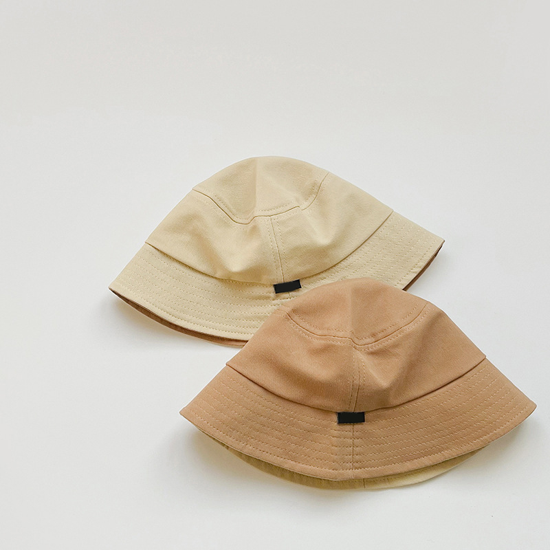 Forår sommer baby hat ensfarvet baby pige dreng solhat justerbar børn baseball kasket blød bomuld børn fisherman bucket cap