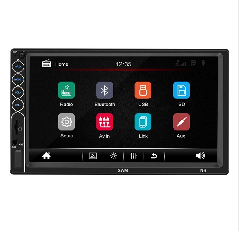 Double din 7 auto  mp5 pelaaja usb fm bluetooth kosketusnäyttö stereoradio +kamera kaukosäätimellä auto  mp5 -soitin
