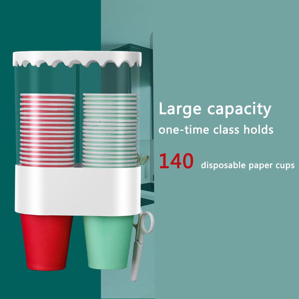 Water Dispenser Accessory Side Mount Holder Dustproof Automatic Paper Double Cup Rack cup picker Wall Stand Bracket #429