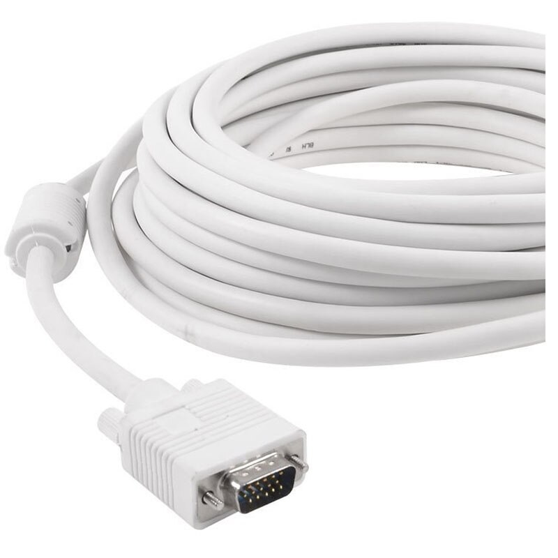 Câble VGA, 10 mètres, 15 broches, mâle blanc