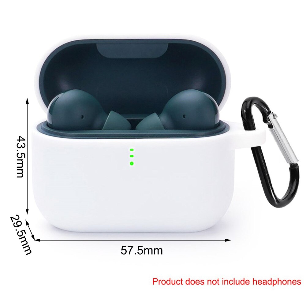 Silicone caso capa protetora da pele para qcy t10 fone de ouvido caso protetor de proteção bluetooth fones de ouvido macio capa de silicone escudo: White