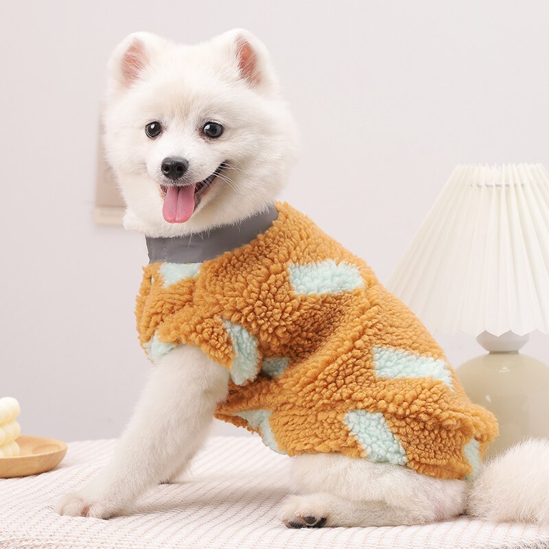 Dog Hoodie Fleece Coat Outfit Winter Doggie Puppy Small Dog Clothes Yorkshire Pomeranian Bichon Poodle Schnauzer Clothing: A / XS