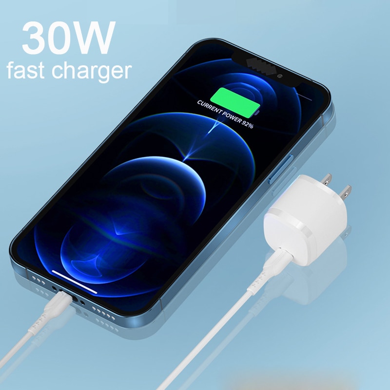 Mini Telefoon Oplader Pd 30W Voor Iphone 13 12 Mini Pro Max Eu Vs Lader Voor Samsung Galaxy fast Charger USB-C Poort Charing
