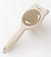 1PC 17.5x6.5cm Cute Wheat Straw Plastic Egg Separator White Yolk Sifting Home Kitchen Chef Dining Cooking Gadget OK 0877: Beige