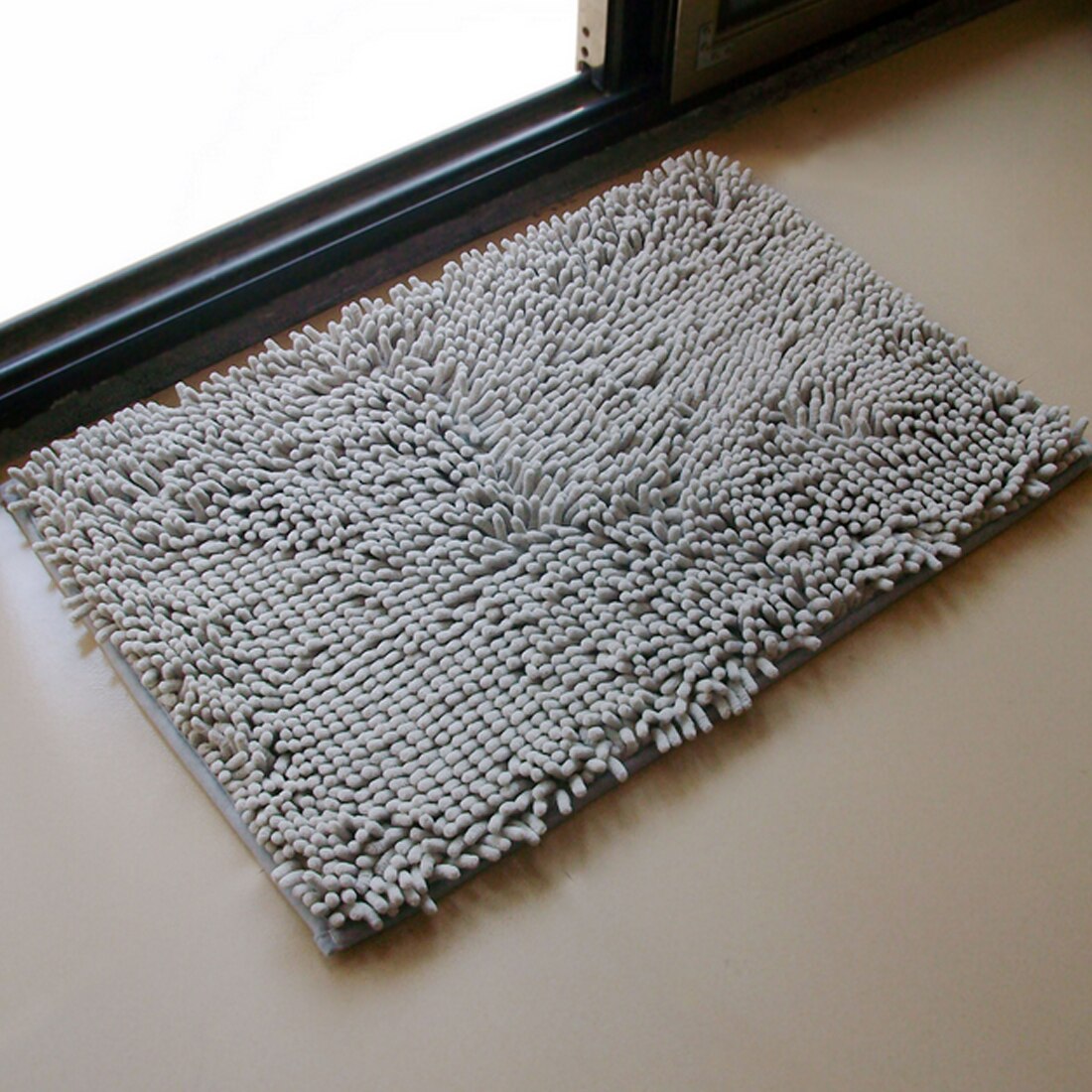 NewBath Mat Bathroom Carpet Bathroom Mat For Toilet Bathroom Rug Toilet Mat Tub Rug Anti-slipping Absorbent Soft Chenille: Gray / 40x60