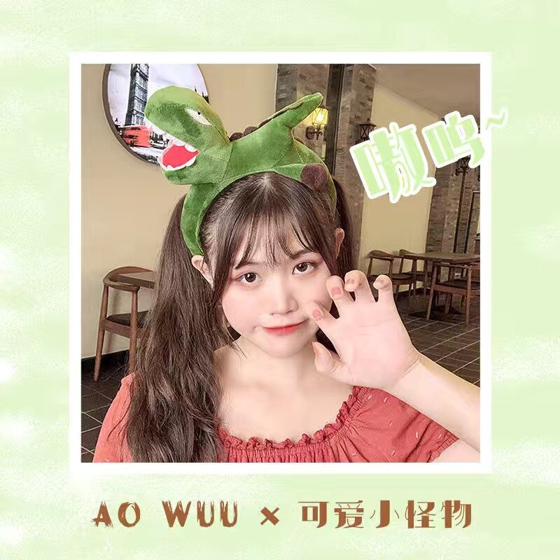 Funny hair band wash face headband makeup selfie hair accessories artifact girl headdress: Light Grey