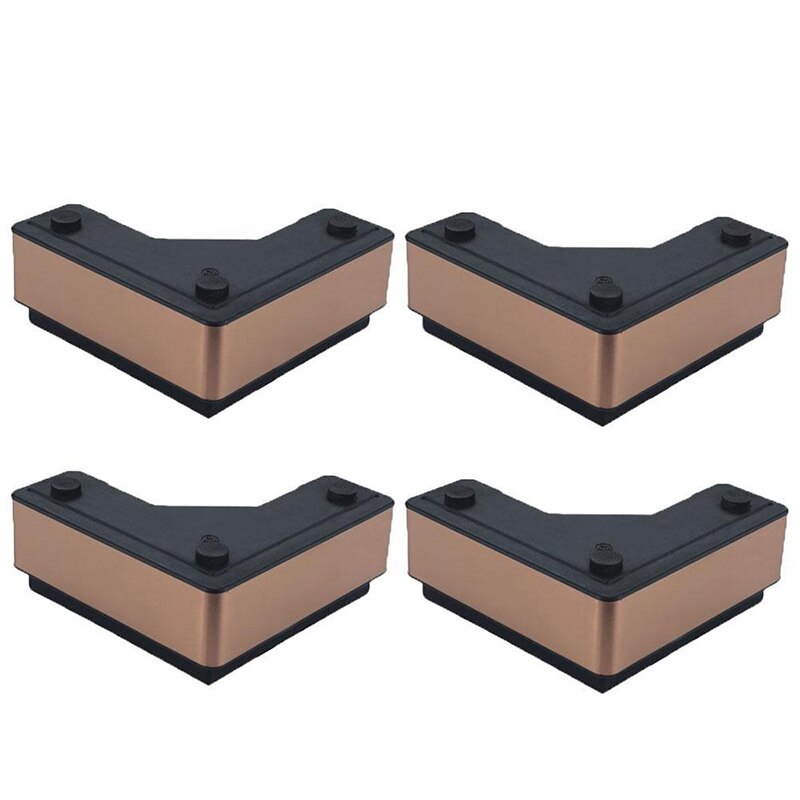 4Pcs Stainless Sofa Feet Pad L Shape Floor Protectors Mat Nonslip