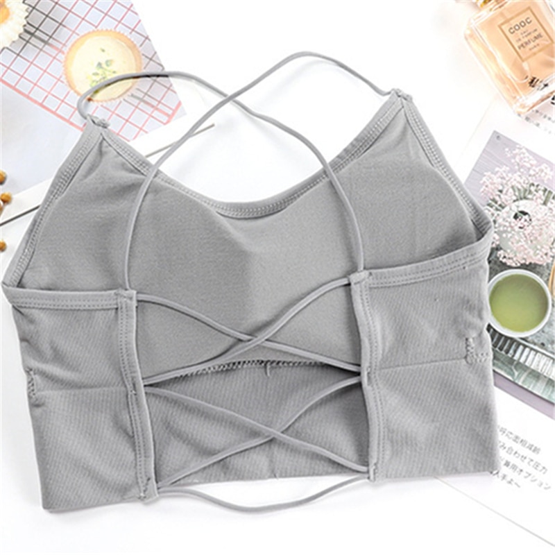 Sujetador deportivo para mujer, Tops de gimnasio para Fitness, ropa interior acolchada, camisetas sin mangas para entrenamiento, ropa de calle de ocio, chaleco de entrenamiento para correr
