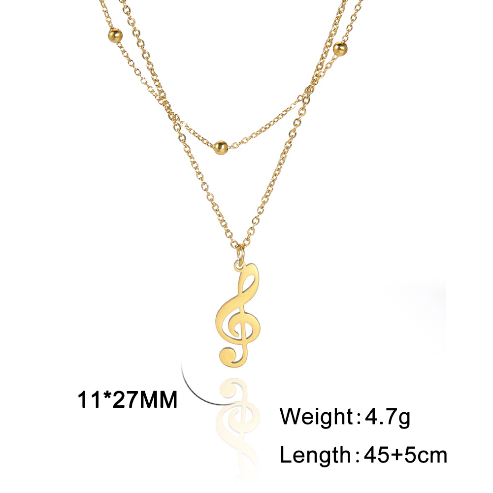 Lucktune Muzieknoot Hart Van Treble Sleutel Hanger Ketting Voor Vrouwen Rvs Liefde Muzikale Symbool Ketting Ketting Sieraden: Black Zinc Plated