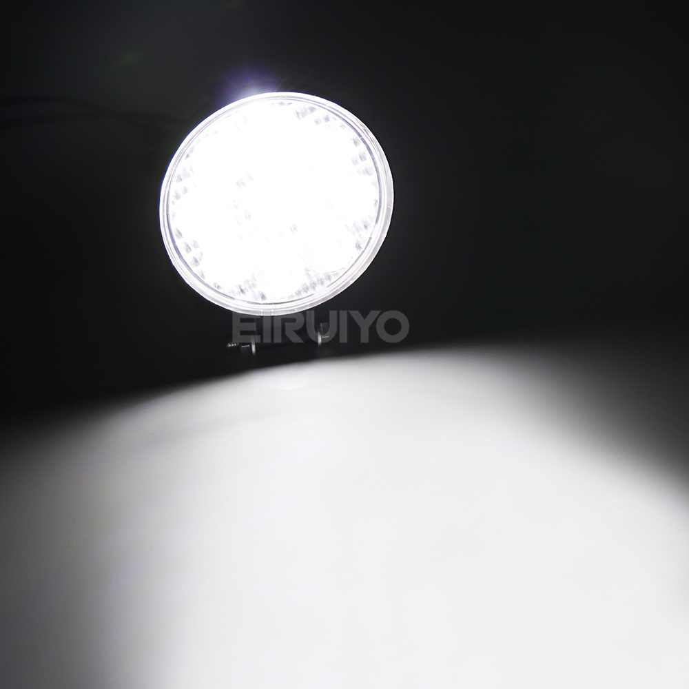 4x42W 14LED luz de trabajo LED luz antiniebla delantera del coche 12V 24V para camión SUV 4X4 4WD faros de ingeniería faro redondo LED todoterreno