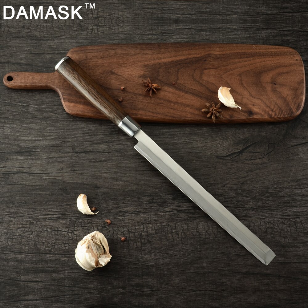 DAMASK Japanese Slicing Knife Super Sharp Blade Fish Meat Slicer Watermelon Knives Kitchen Chef Knife Chef Tools