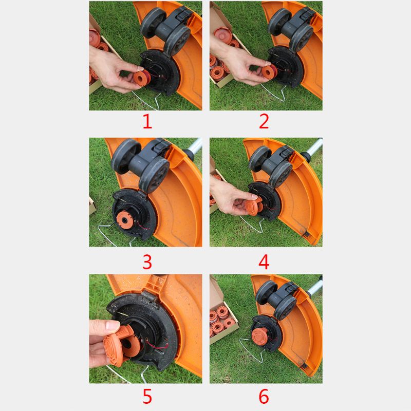 6pcs Replacement Spool Line with 1 Cap Cover for WORX WA0010 Grass Trimmer Edger Reel Lines W0YD