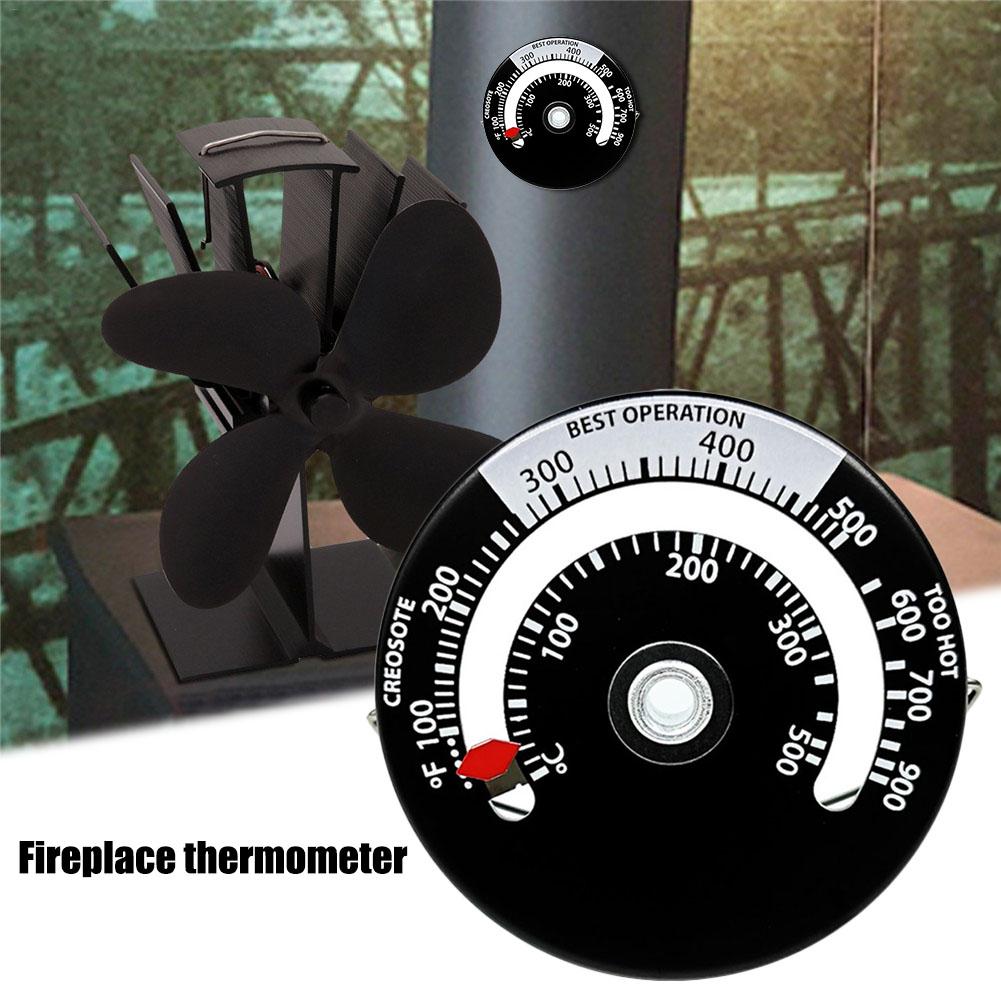 Poêle magnétique thermomètre thermoalimenté pour bois à bois, poêle à bois, brûleur de cheminée, ventilateur thermomètre avec grand écran LED