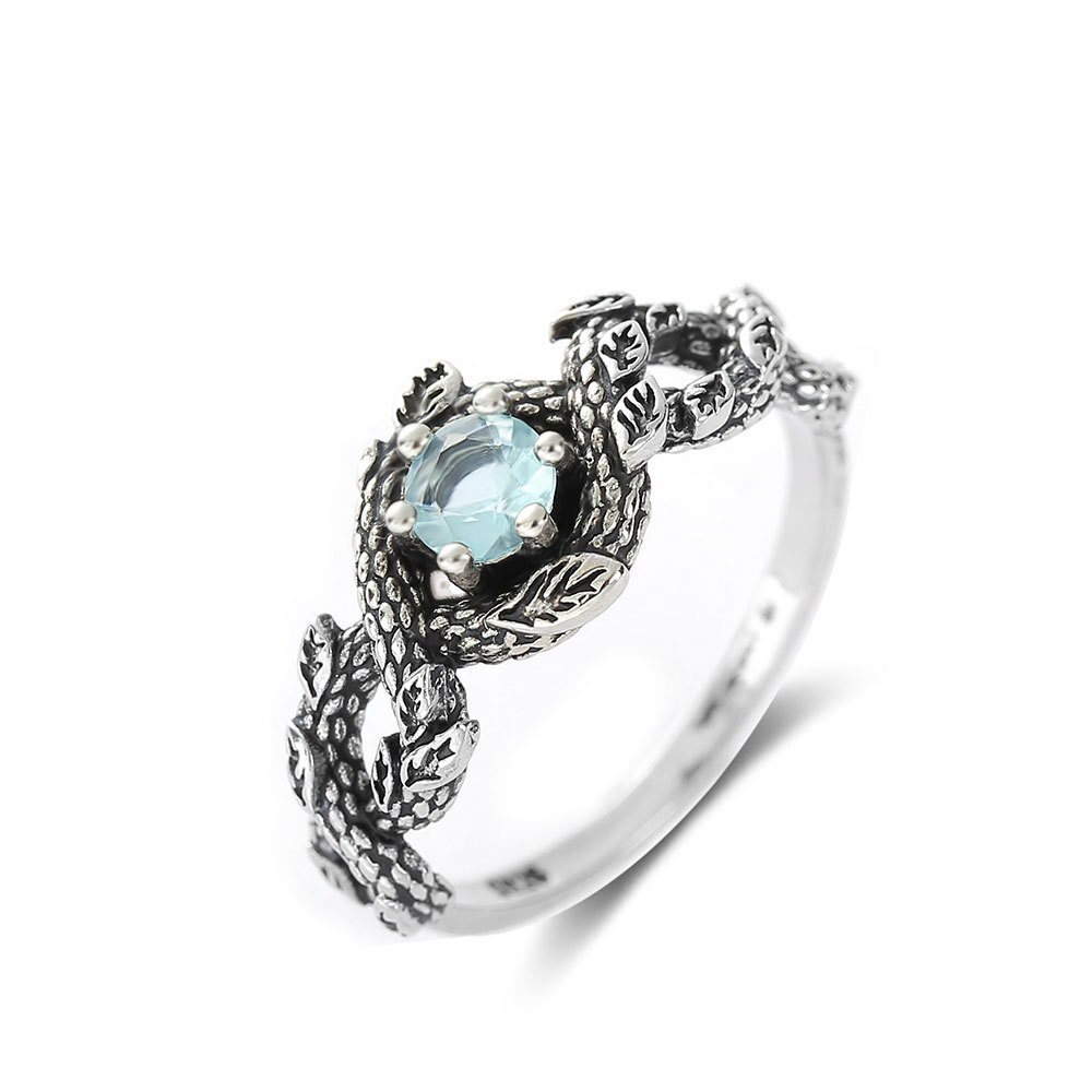 Charme Weibliche Runde Kristall Stein Ring Punk gotisch Stil Schwarz Gold Ringe Für Frauen Luxus Hochzeit Engagement Ring Schmuck: 6