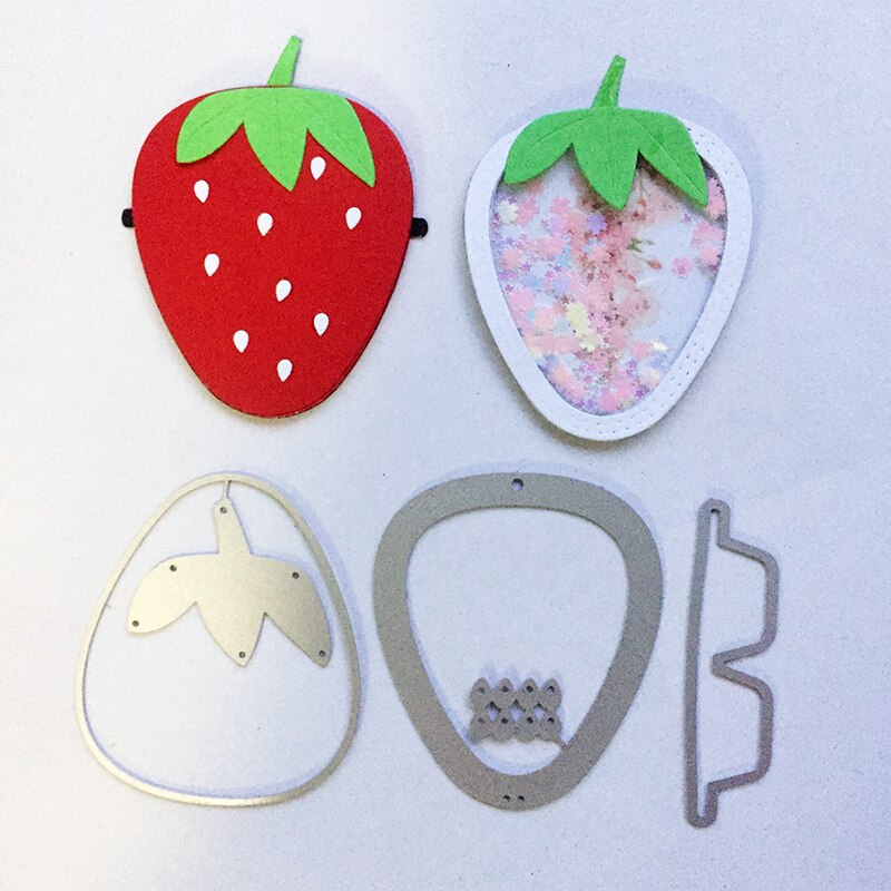 Strawberry Fruit Shake FrameDies Scrapbooking Stencil Metal Cutting Dies 2022 Craft Die Cut DIY Christmas Card Making Photo